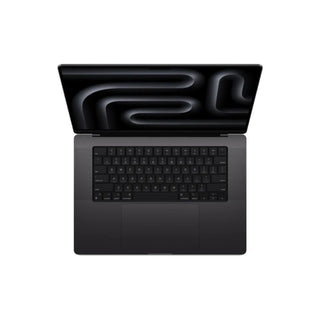Computador portátil profissional aberto com teclado retroiluminado e ecrã de alta resolução