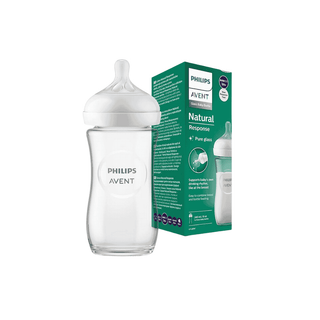 Biberão Philips Avent Natural Response 240 ml Tetina T3 Vidro - Twisted Media
