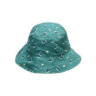 Chapéu infantil Monnëka verde reversível ideal para praia e piscina - Twisted Media 