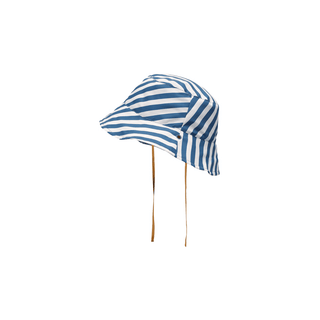Chapéu de praia reversível Monnëka Stripes Blues com proteção solar para crianças - Twisted Media 