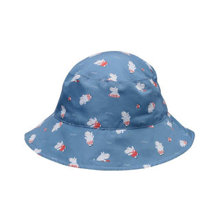 Chapéu infantil Monnëka azul reversível ideal para praia e piscina - Twisted Media
