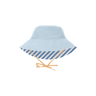 Chapéu infantil reversível Monnëka em padrão Stripes Blues para praia e piscina - Twisted Media 