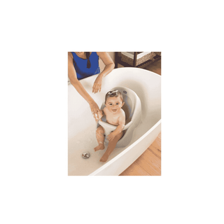 CHICCO Banheira Bubble Nest Cinza, banheira ergonômica e segura para o banho do bebê, com design confortável e prático.
