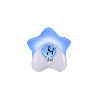 CHICCO Luz Noturna com Termômetro Star, proporcionando luz suave e monitoramento de temperatura para o conforto do bebê - Twisted Media