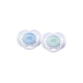 Chupeta Avent clássica transparente para bebês de 0 a 6 meses com silicone ortodôntico - Twisted Media