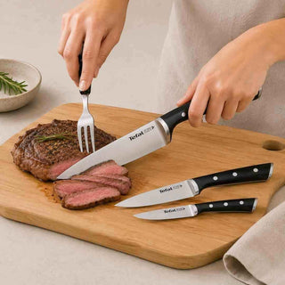 Conjunto de 3 facas Tefal Ice Force com lâminas de aço inoxidável - Twisted Media