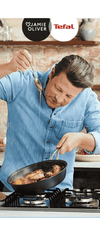 Frigideiras Jamie Oliver by Tefal antiaderentes disponíveis na loja online Twisted Media Angola