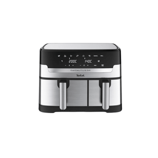Fritadeira Tefal Dual Easy Fry &amp; Grill 8,3L em aço inox - Twisted Media