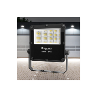 Detalhe do holofote LED branco natural com corpo em alumínio