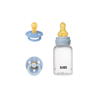 Kit de oferta para bebé com biberão de 150 ml e chupetas na cor Azul - Twisted Media 