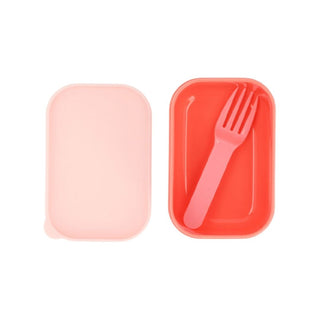 Lancheira infantil Bento Monnëka Stripes Bloom & Blush ideal para escola e passeios - Twisted Media