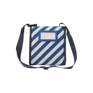 Lancheira térmica Monnëka Stripes Blues & Beyond ideal para escola, praia e passeios - Twised Media 