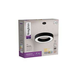 Candeeiro Braytron Preto Com Led Ideal Para Ambiente Interno - Twisted Media