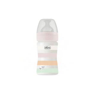 Biberão Chicco Well-Being verde de 150ml com tampa antiderrame. Twisted Media.