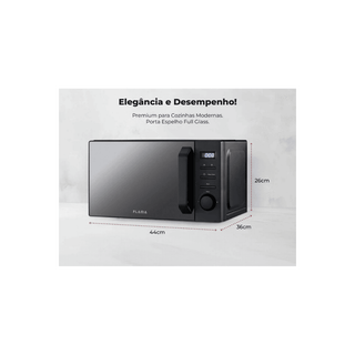 FLAMA Micro-ondas Sem Grill Preto 20L