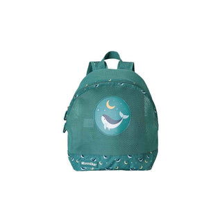 Mochila infantil Monnëka Whale Teal para creche e pré-escolar - Twisted Media 