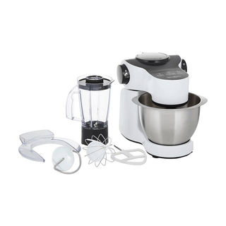 Moulinex Batedeira Wizzo 1000W com tigela de aço inoxidável, acessórios e design compacto