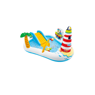 Piscina inflável infantil Intex Fishing Fun Multicolor com escorregador - Twisted Media