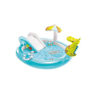 Piscina inflável Intex Playground infantil com escorregador e acessórios - Twisted Media