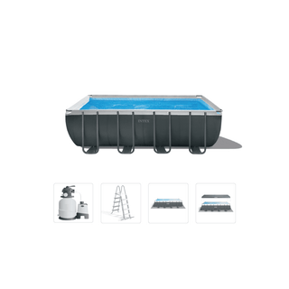 Piscina INTEX retangular acima do solo 549x274x132 cm com estrutura tubular disponível na loja online Twisted Media Angola