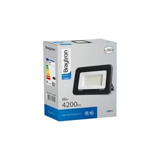 Estrutura em alumínio preto do refletor LED com proteção IP65