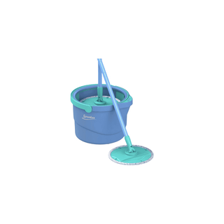 Esfregão giratório Spontex Aqua Revolution System com balde e microfibra - Twistred Media