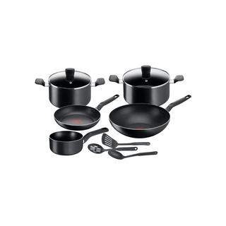 Conjunto de Cozinha TEFAL Simply Chef 10 Peças Preto, perfeito para preparar refeições com estilo e eficiência - Twisted Media