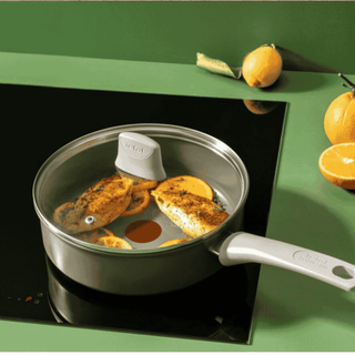 Frigideira Tefal Renew On 24 cm com revestimento cerâmico Inoceram vista superior - Twisted Media